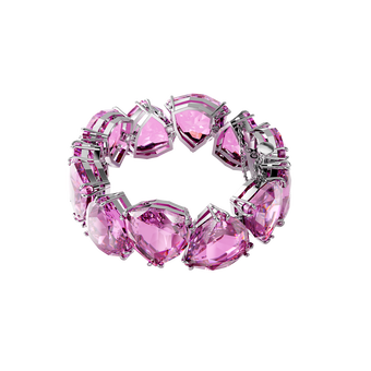 سوار Millenia، مزدان بكريستالات مثلثة، لون وردي، طلاء روديوم swarovski سوار millenia، مزدان بكريستالات مثلثة، لون وردي، طلاء روديوم